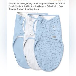 SwaddleMe Blue and White Baby Swaddle Set